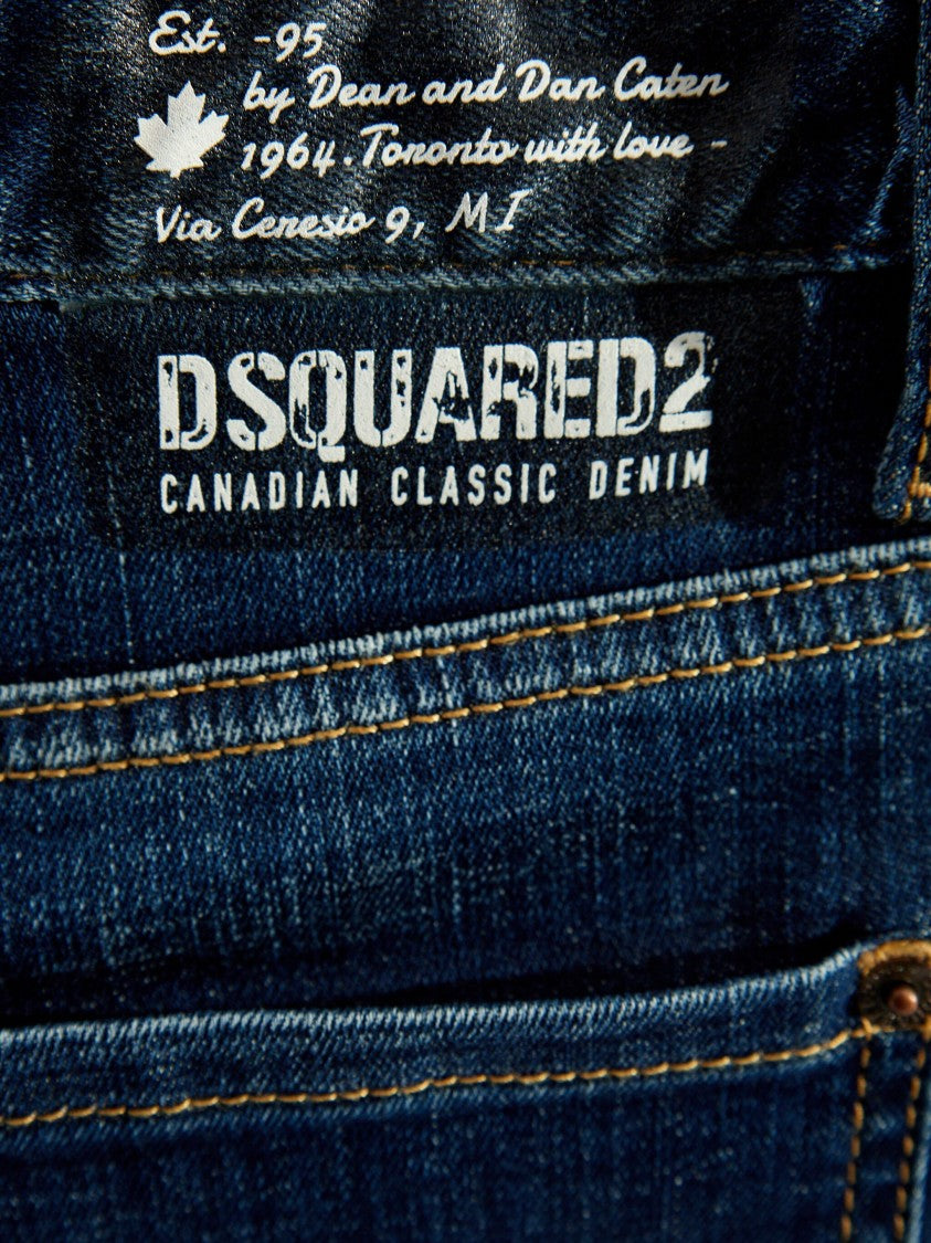 Dsquared2 Loose Fit Extra-Wide Leg Denim Jeans