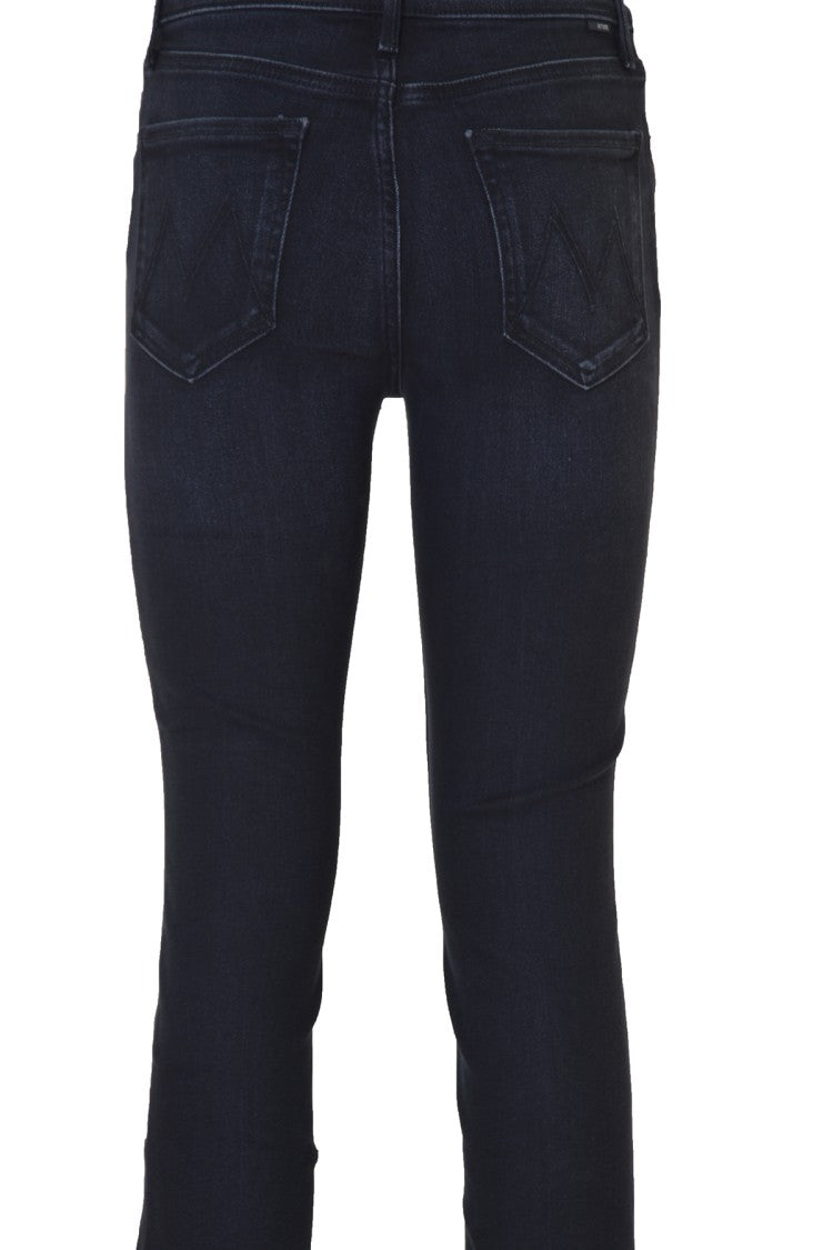 Mother The Rascal Ankle Snippet Jeans In Black Denim
