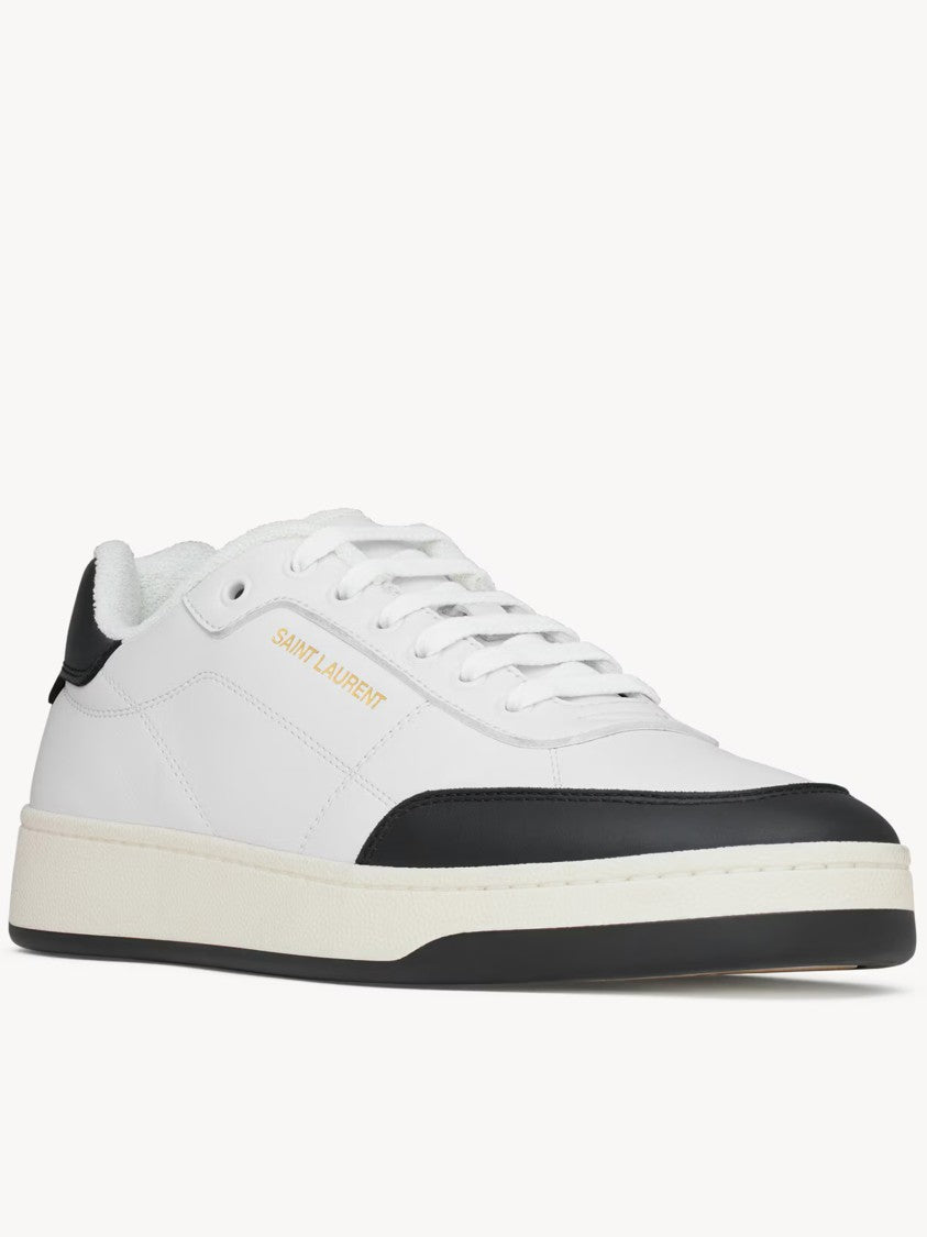 Saint Laurent White Sl/61 Low-Top Leather Sneakers