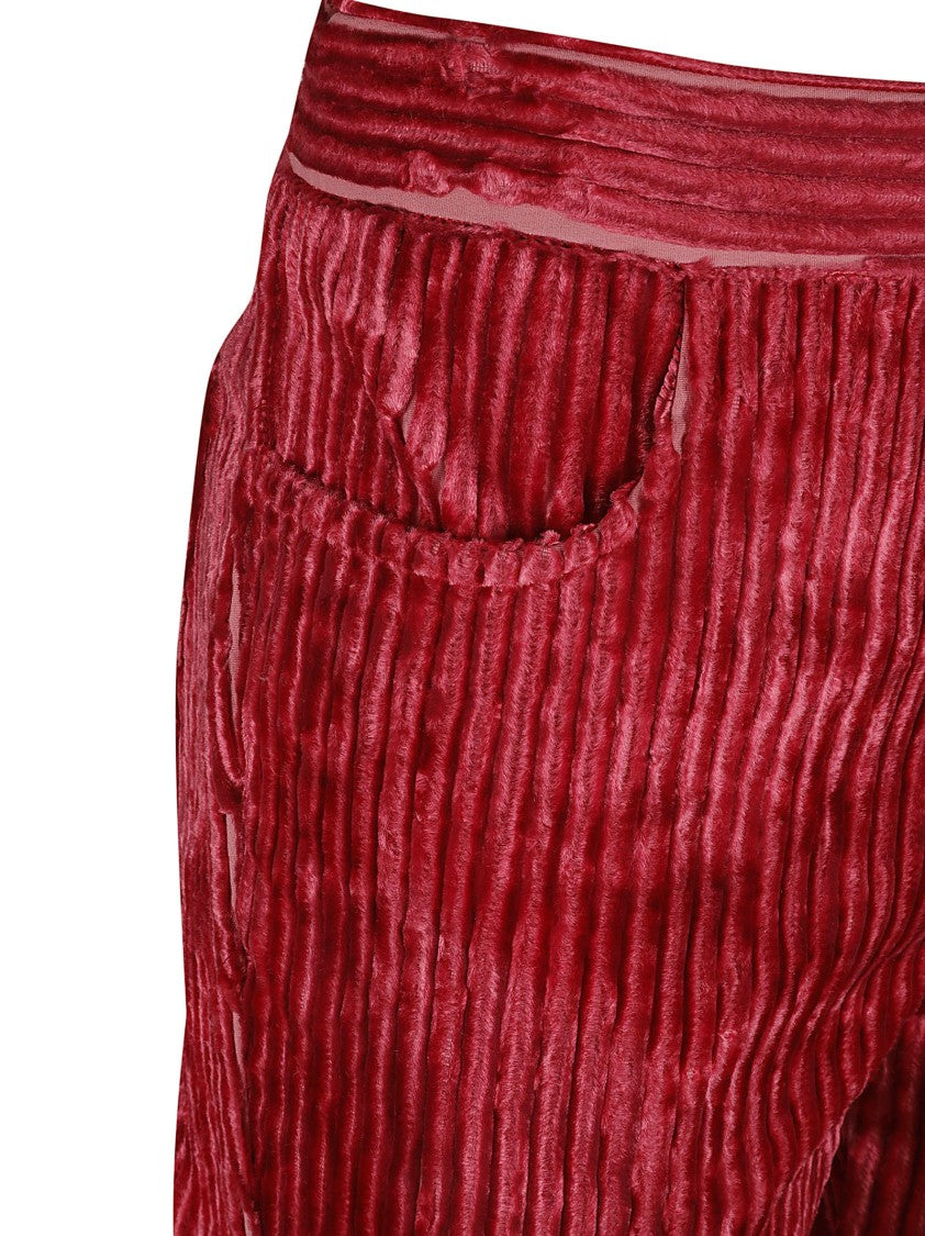 Isabel Marant Ribbed Textured Trousers With Fitted Silhouette