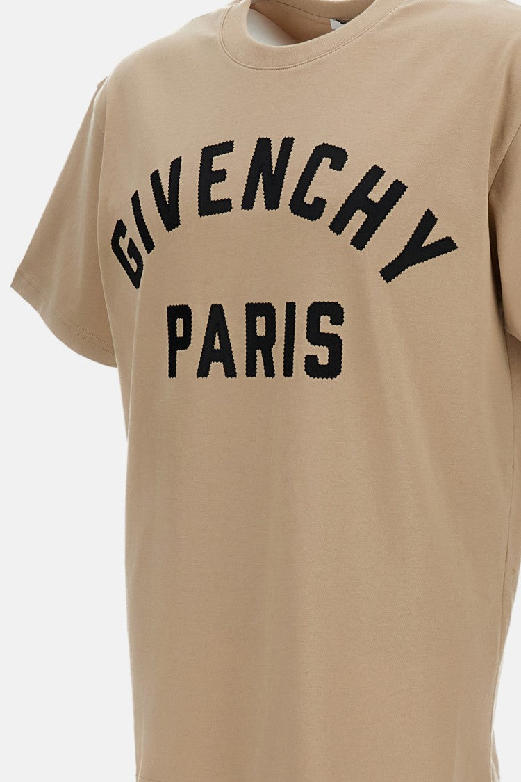 Givenchy Embroidered Grosgrain Logo Crewneck T-Shirt