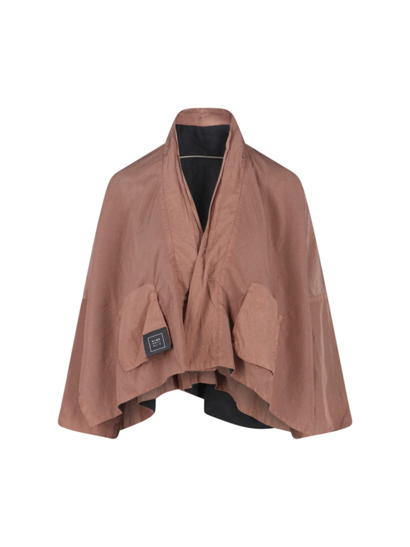 Kimono Rain Pink No-Rain Waterproof V-Neck Outerwear Cape