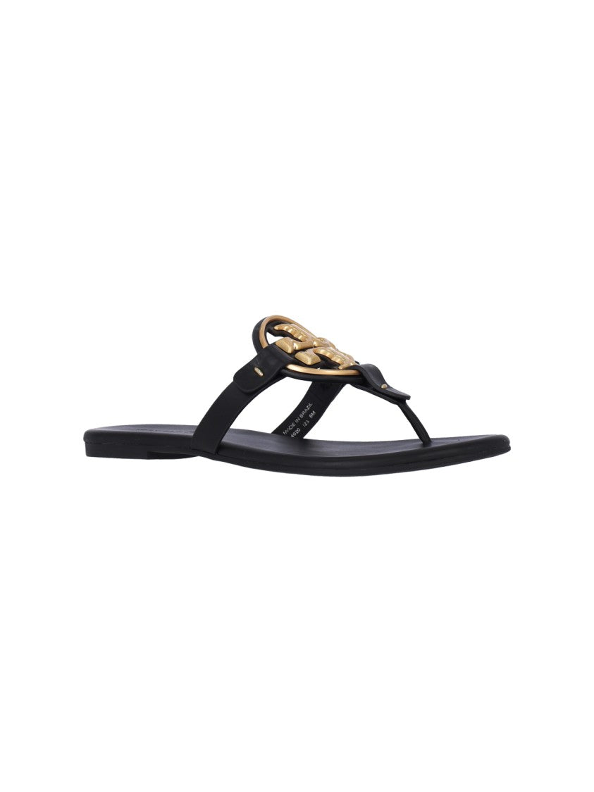 Tory Burch Miller' Thong Sandals – Black