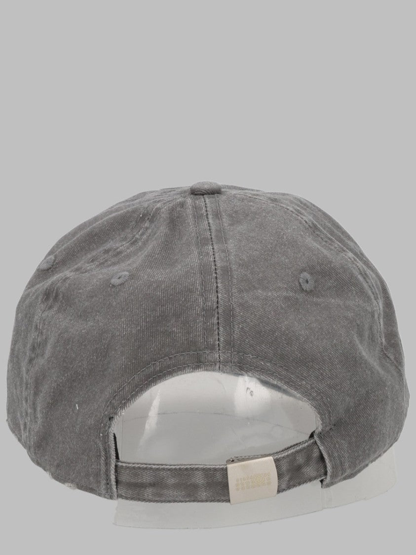 Mm6 By Maison Margiela Vintage-Inspired Grey Cotton Baseball Cap