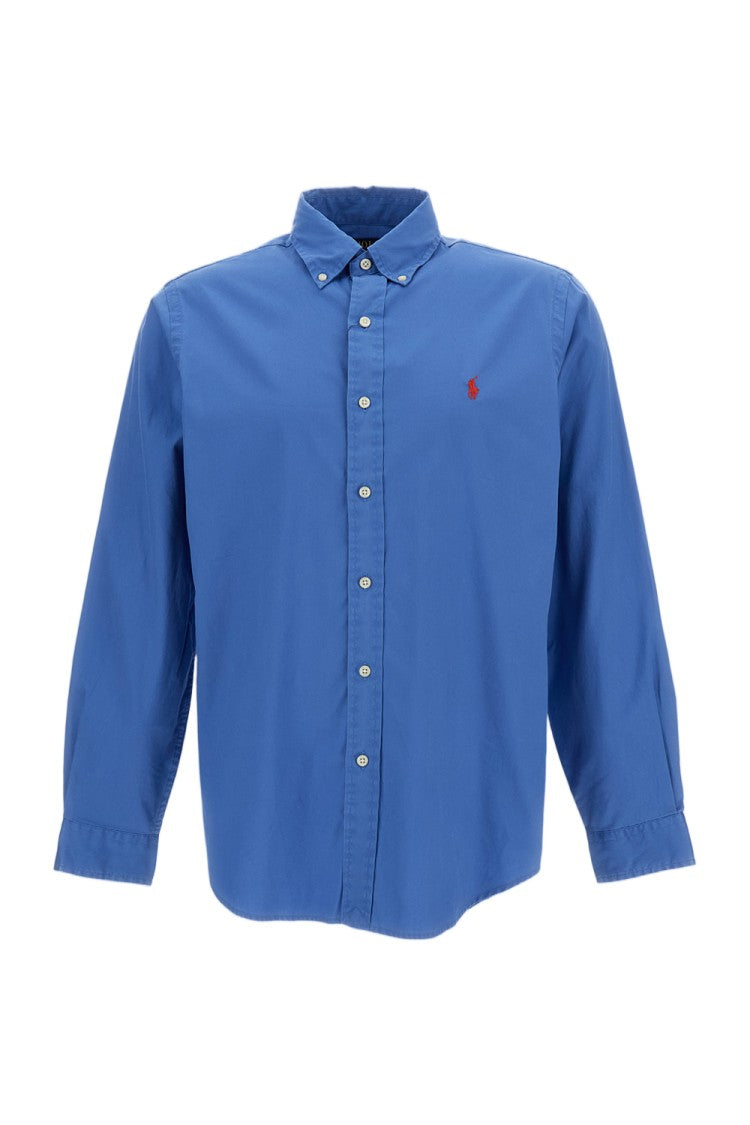 Polo Ralph Lauren Ultralight Cotton Twill Shirt With Iconic Pony Logo