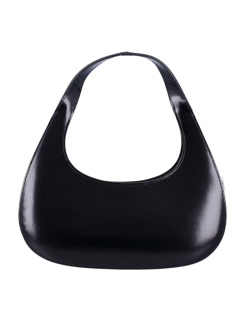 Coperni Black Leather Slim Swipe Baguette Bag