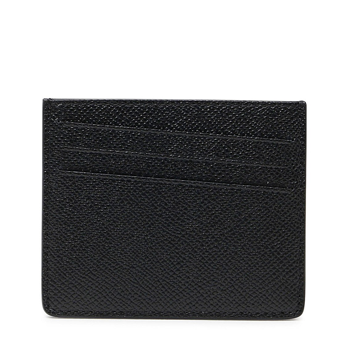 Maison Margiela Black Pebbled Leather Cardholder
