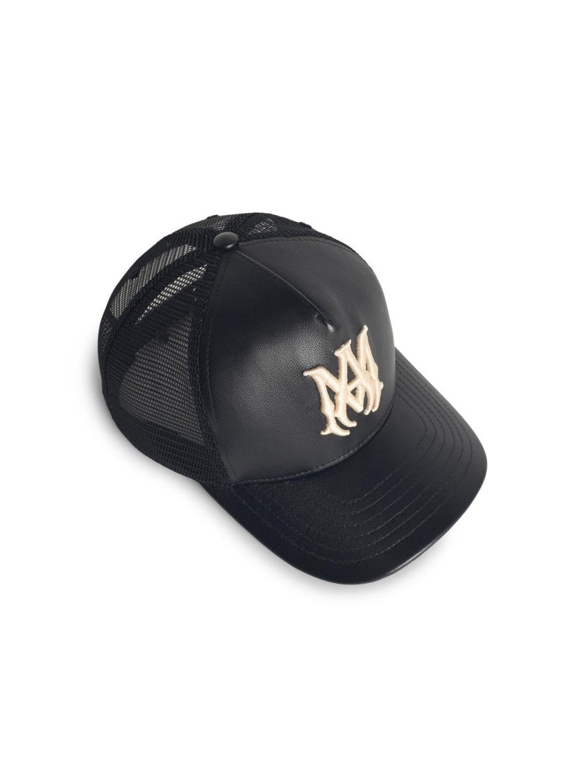 Amiri Black Leather Cap