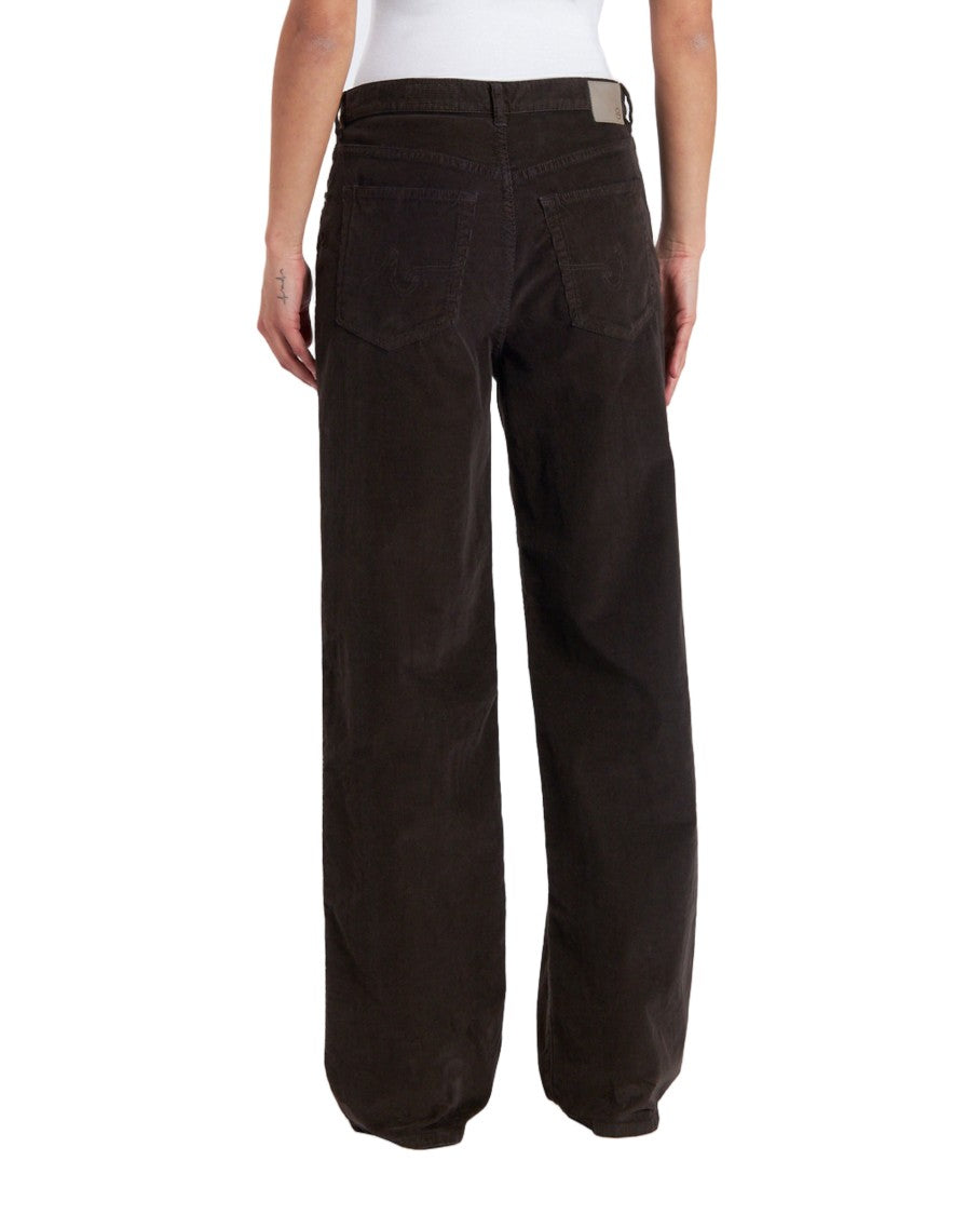 Ag High-Rise Wide Leg Jeans With Five Pockets And Belt Loops
