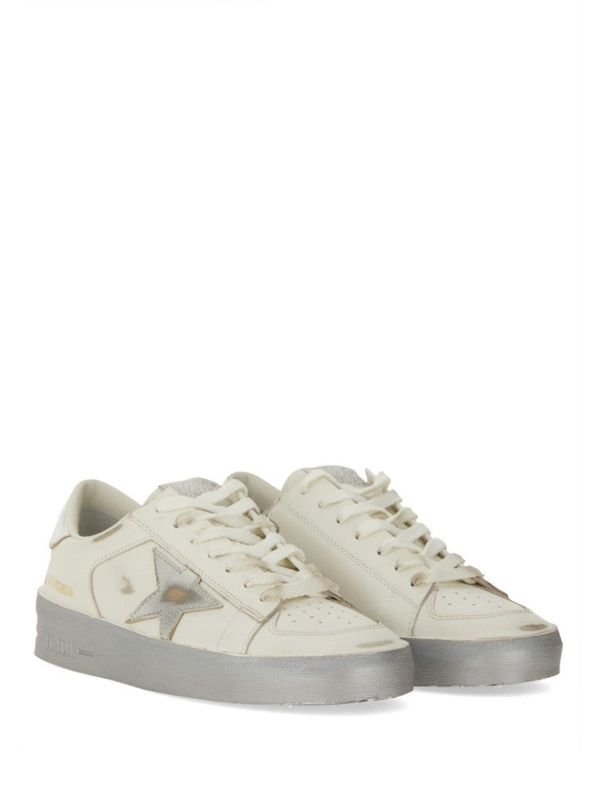 Golden Goose Stardan Leather Metallic Sneakers