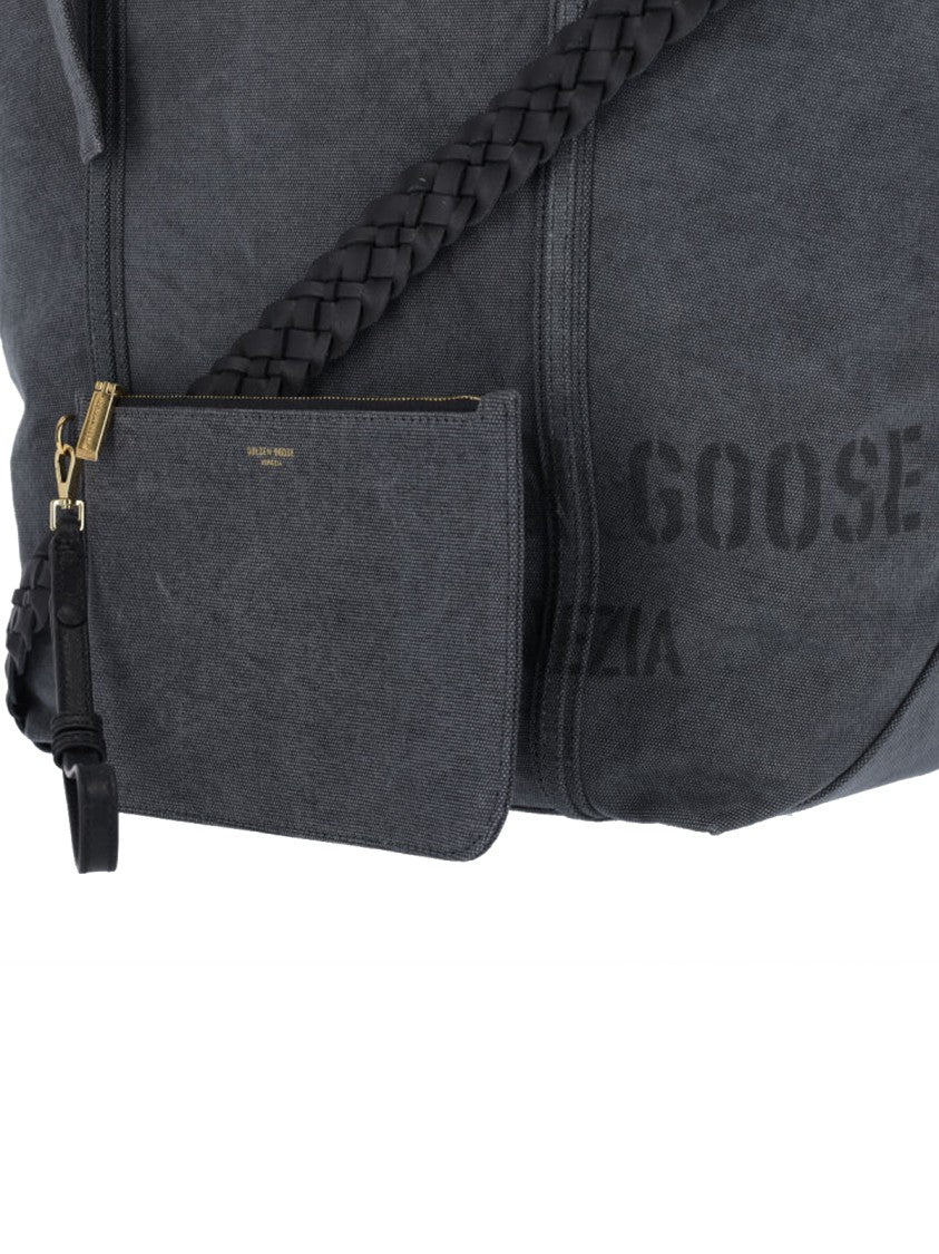 Golden Goose Tote Bag With Braided Leather Strap
