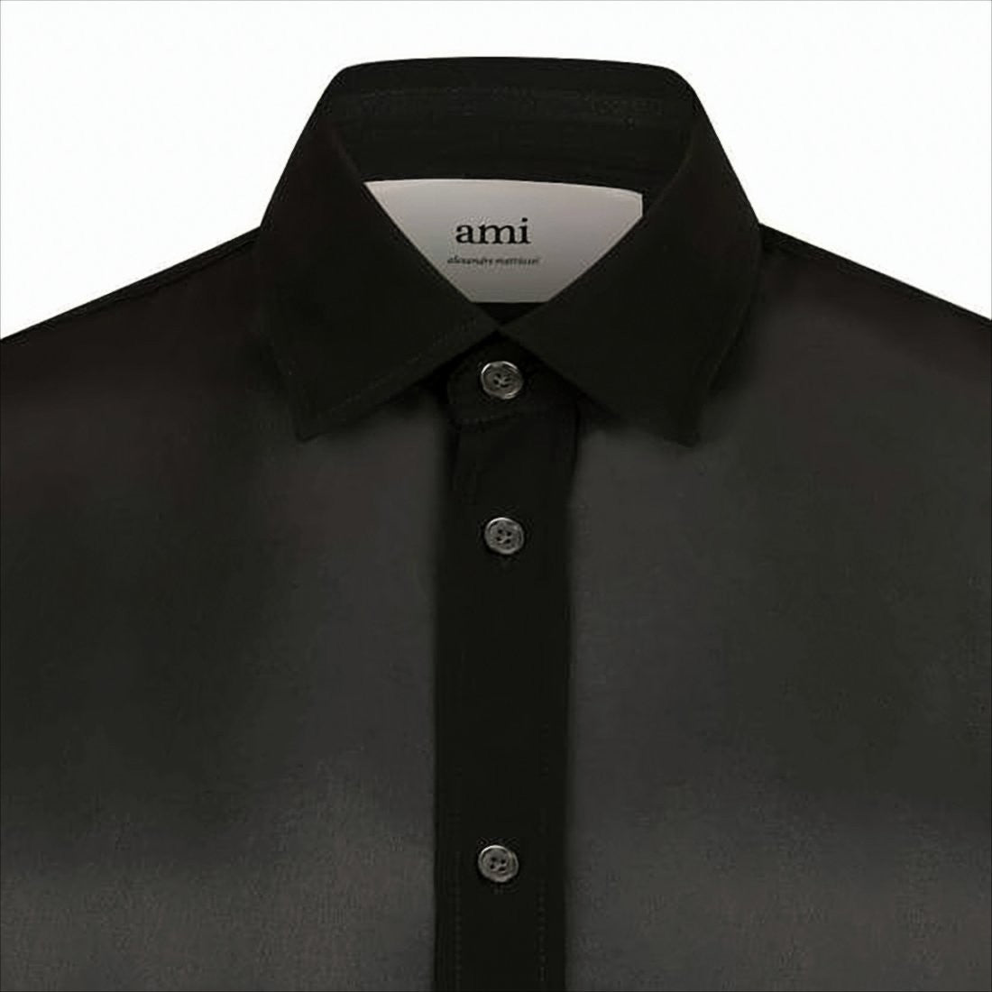 Ami Paris Translucent Long-Sleeved Shirt With Classic Collar