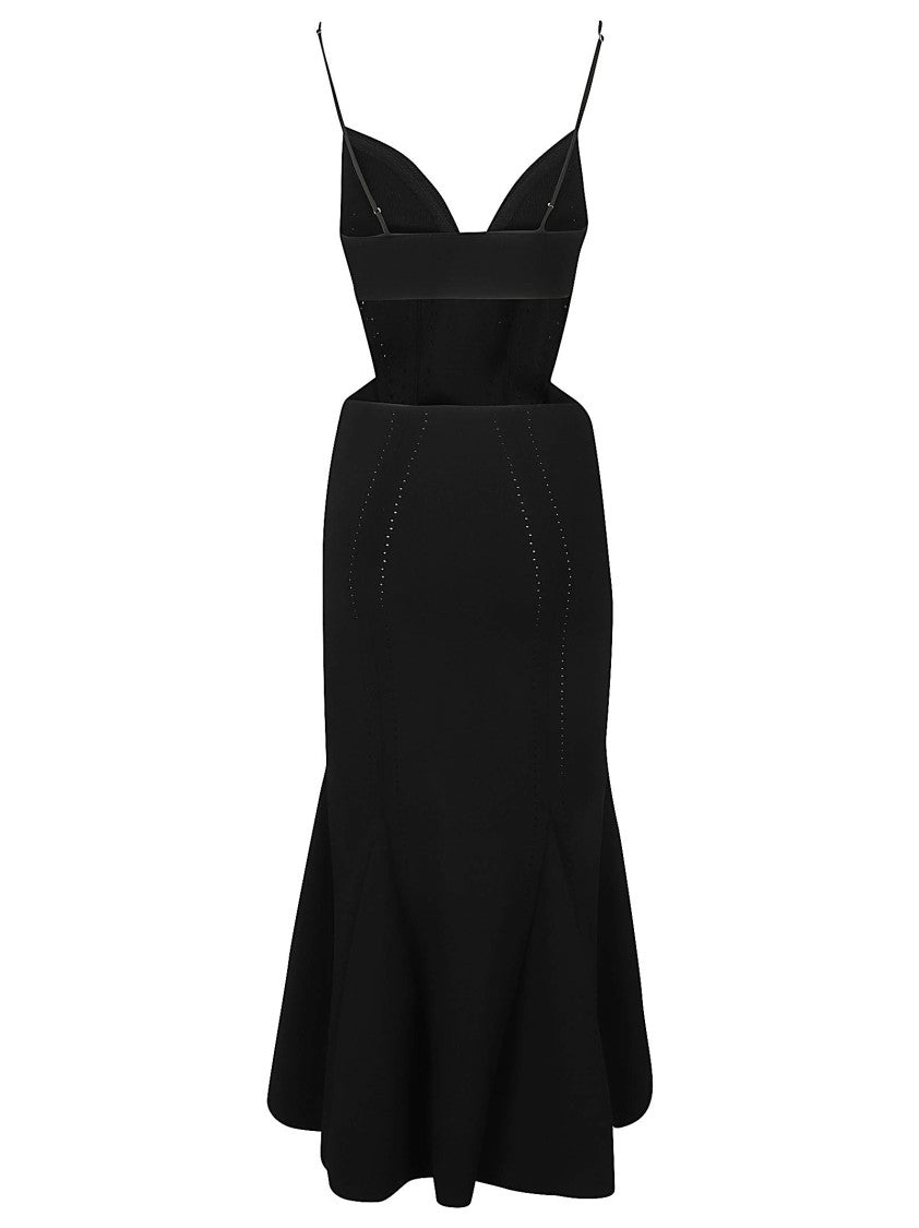 Givenchy Cut-Out Black Knit Maxi Dress With Adjustable Straps