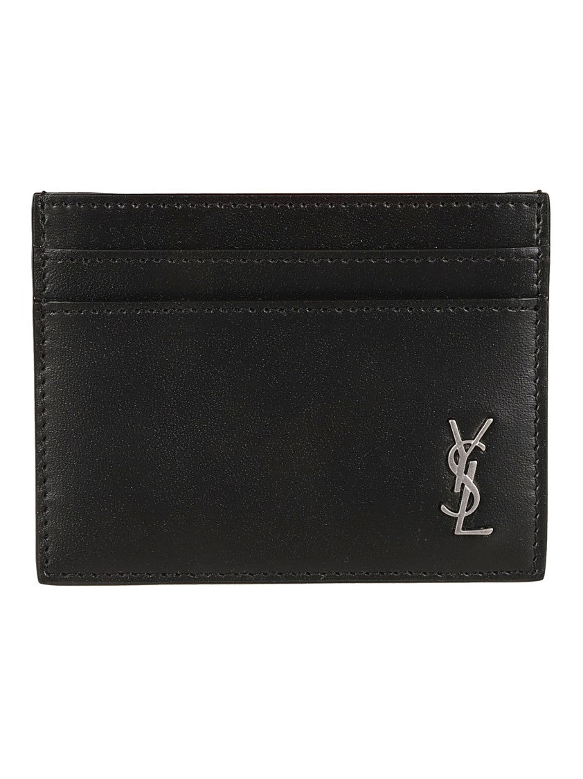 Saint Laurent Calfskin Wallet With Refined Design
