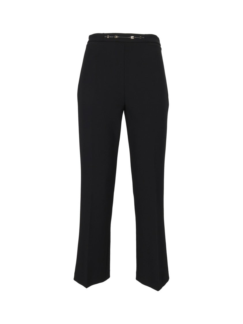 Elisabetta Franchi Straight-Leg Trousers With Subtle Waistband Detailing