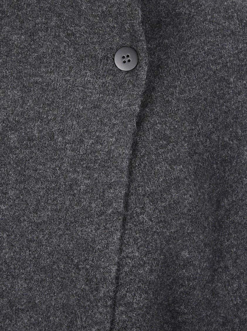 Boboutic Textured Knit High Collar Coat