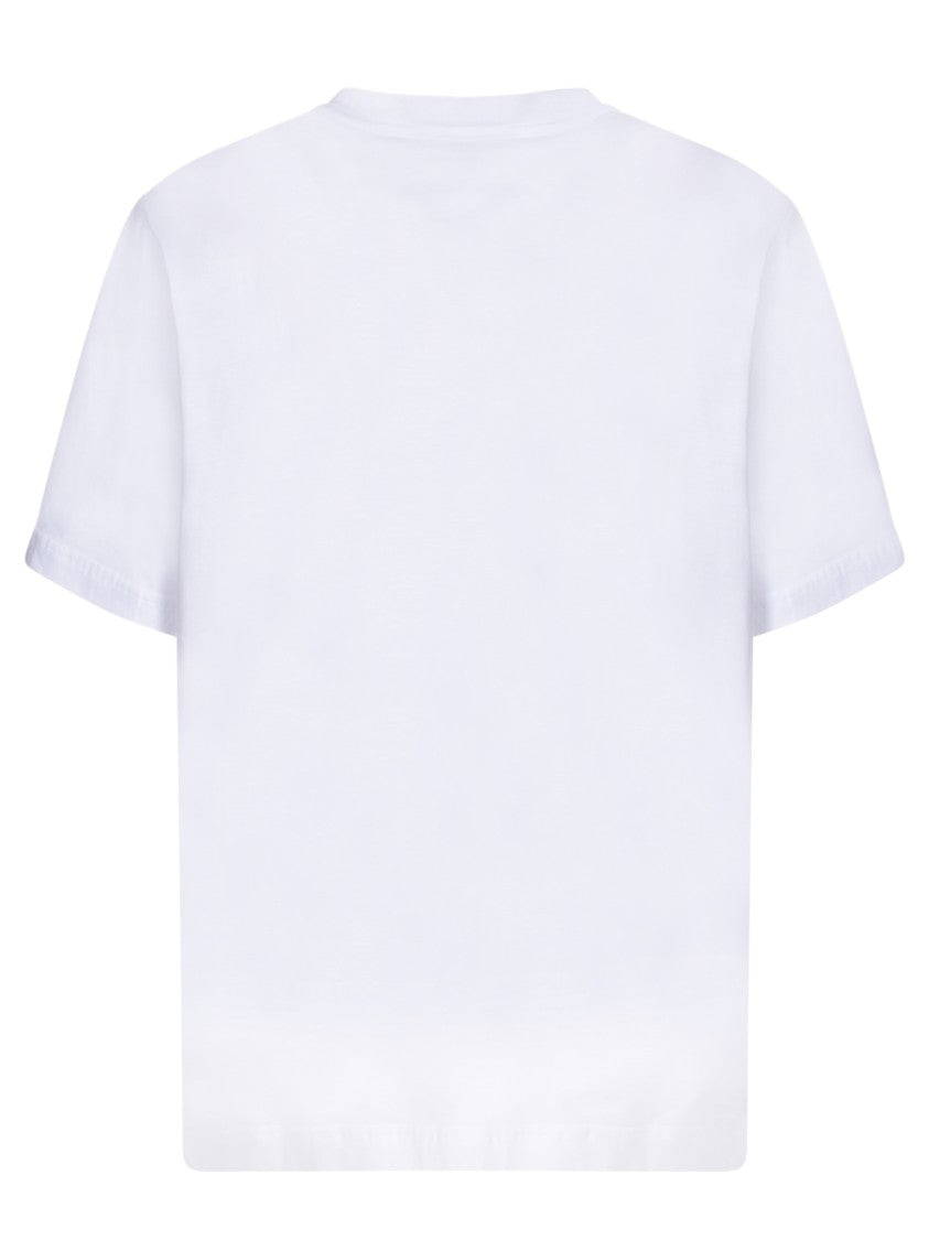 Dolce & Gabbana White Cotton T-Shirt With Slogan Print