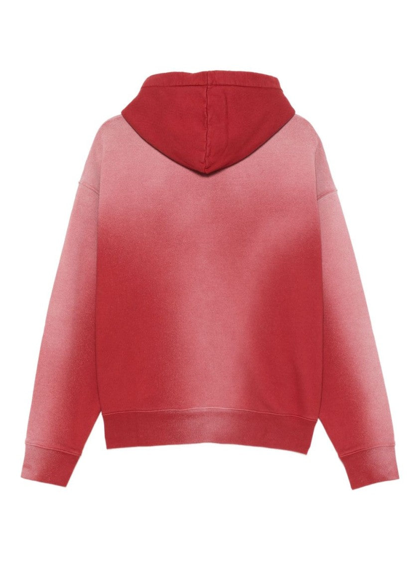 Amish Gradient Red Cotton Hoodie