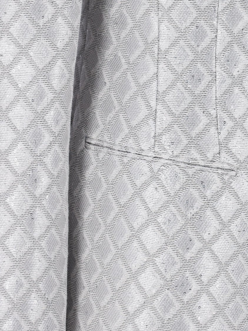 Giorgio Armani Sequin Double-Breasted Blazer – Grey