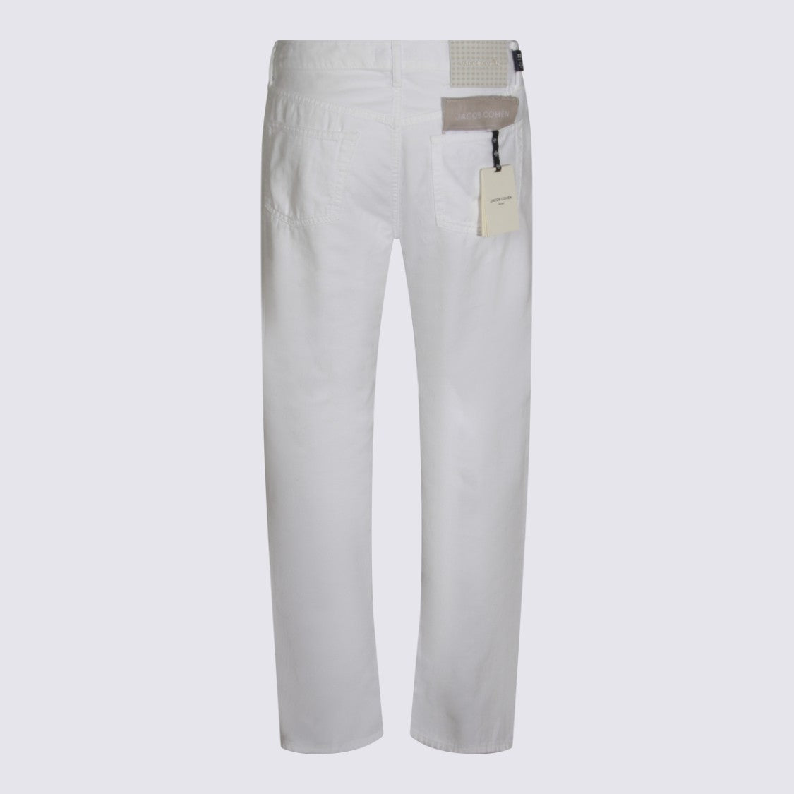 Jacob Cohen White Straight-Leg Jeans With Traditional Five-Pocket Design