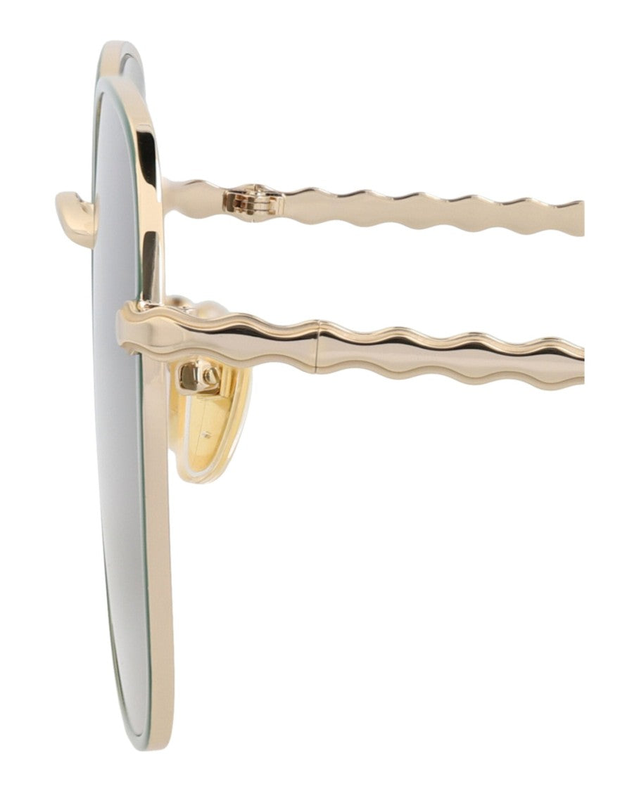 Chloé Square-Frame Metal Sunglasses