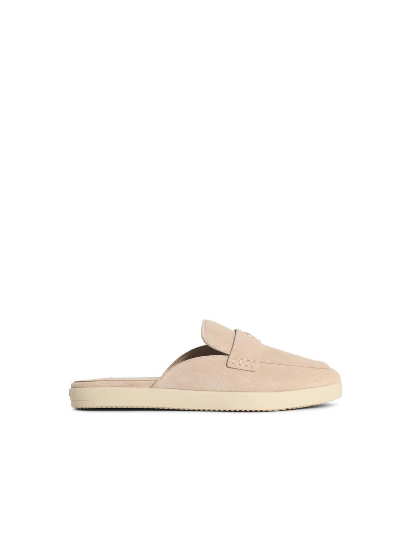 Tory Burch 'Ballet Sport' Ivory Leather Mules