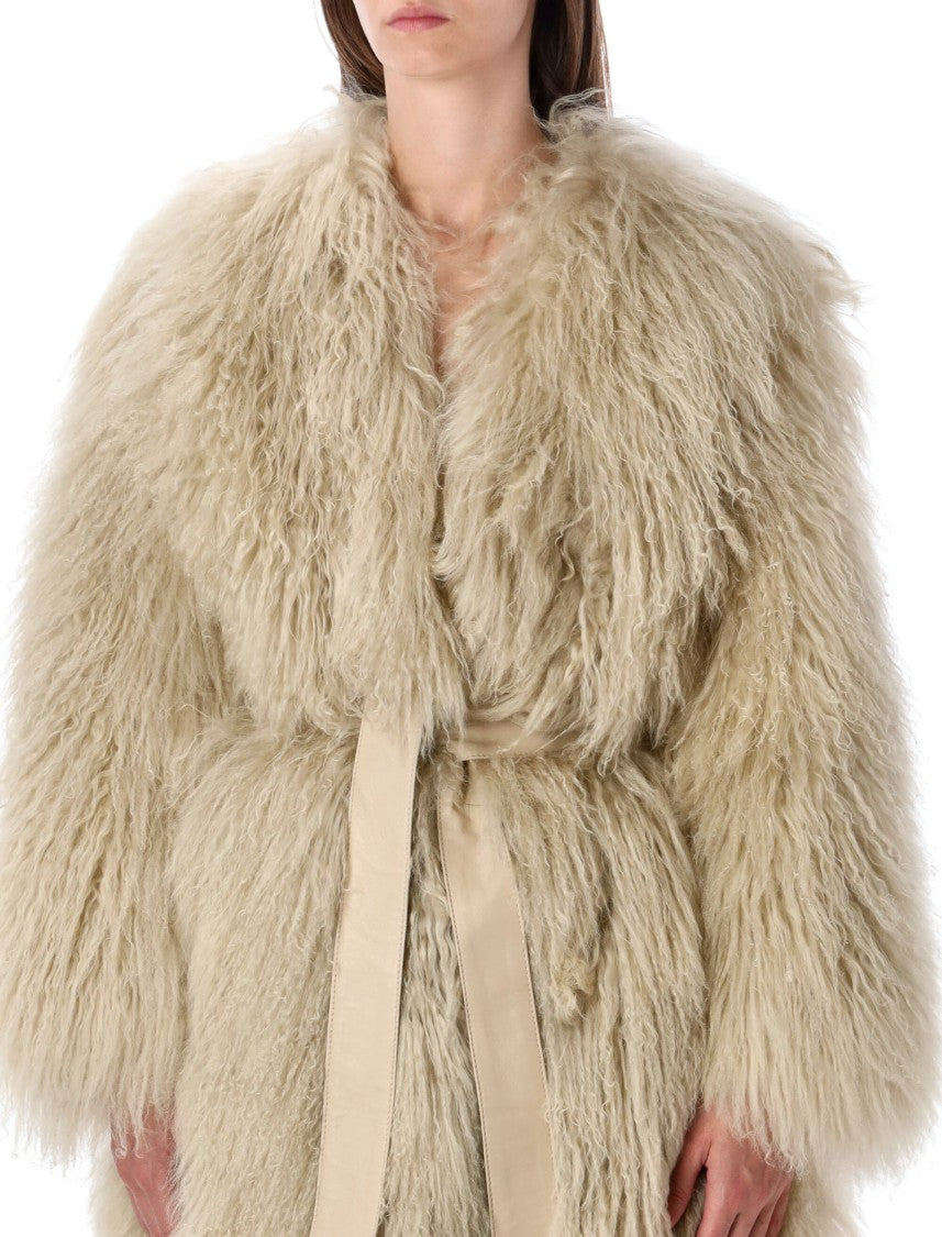 Sword Mongolian Shearling Maxi Coat Sword