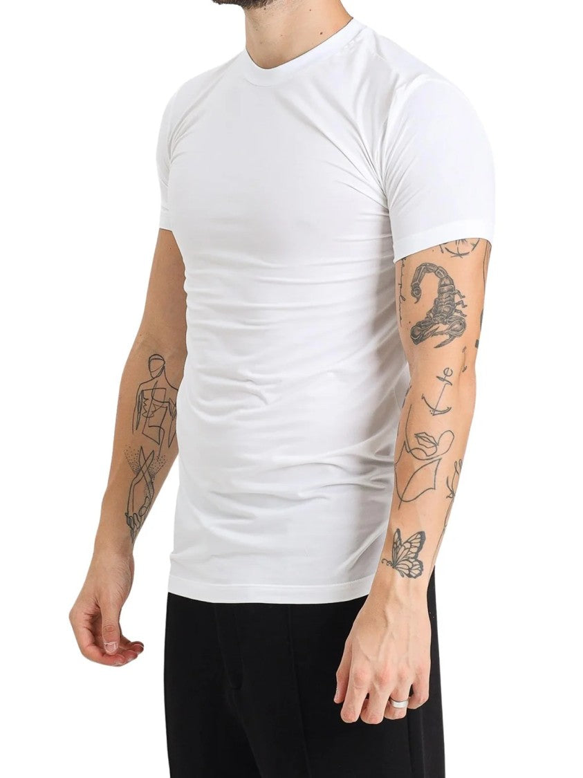 Dsquared2 White Fitted Modal-Blend T-Shirt