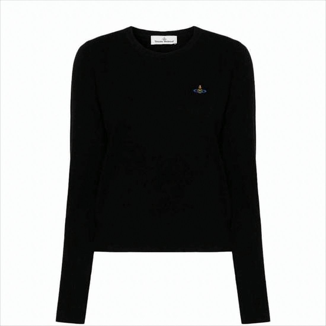 Vivienne Westwood Fitted Black Sweater With Cashmere And Wool Blend
