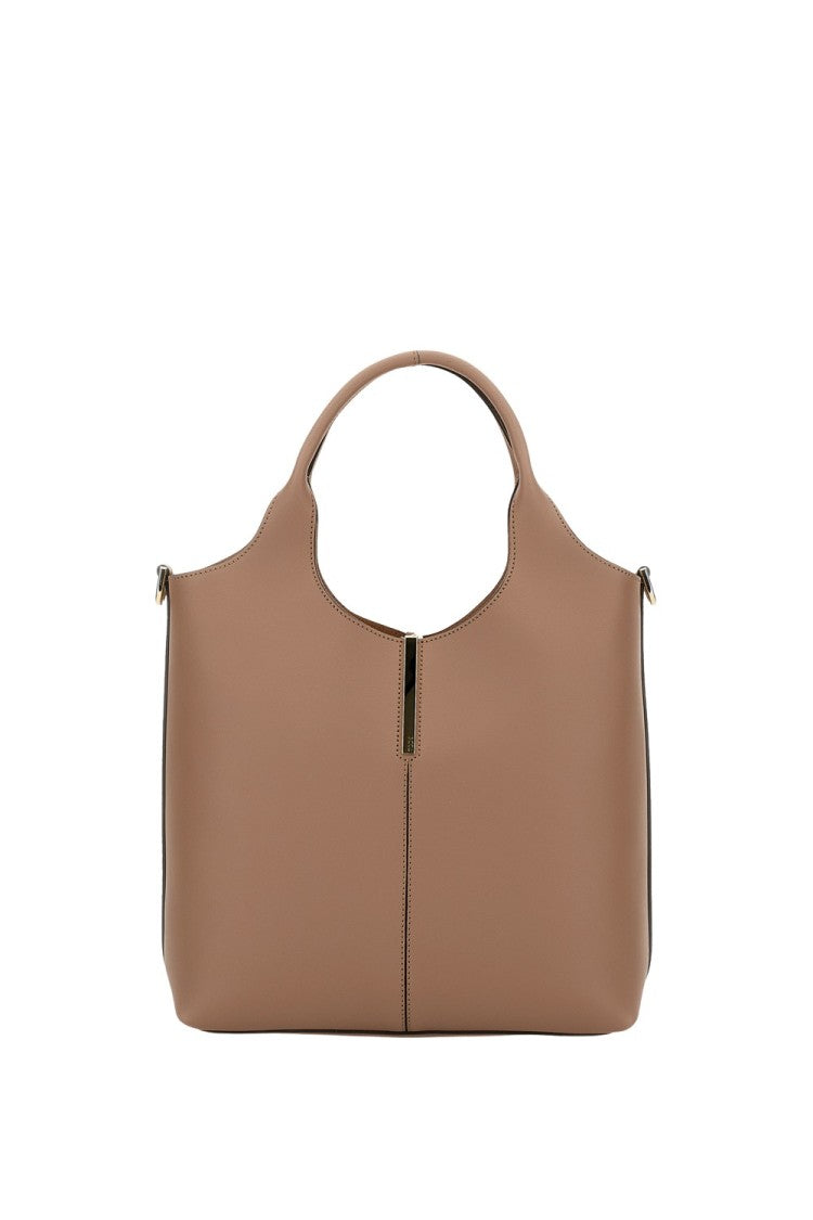 Tod's Beige Calfskin Shoulder Bag