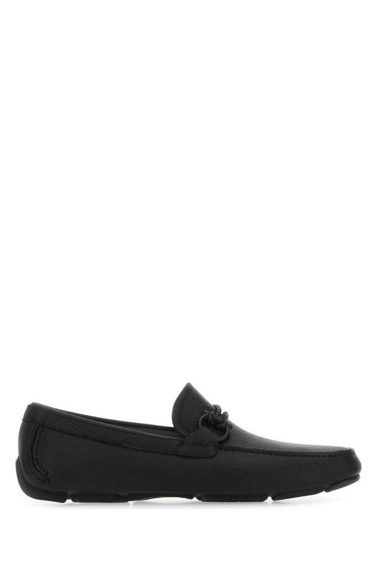 Salvatore Ferragamo Black Leather Loafers