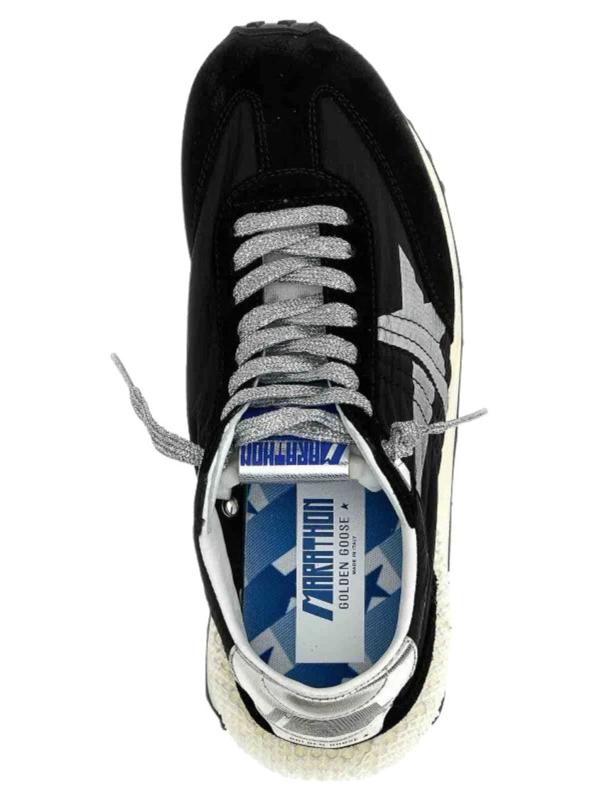 Golden Goose Black Canvas Marathon Sneakers