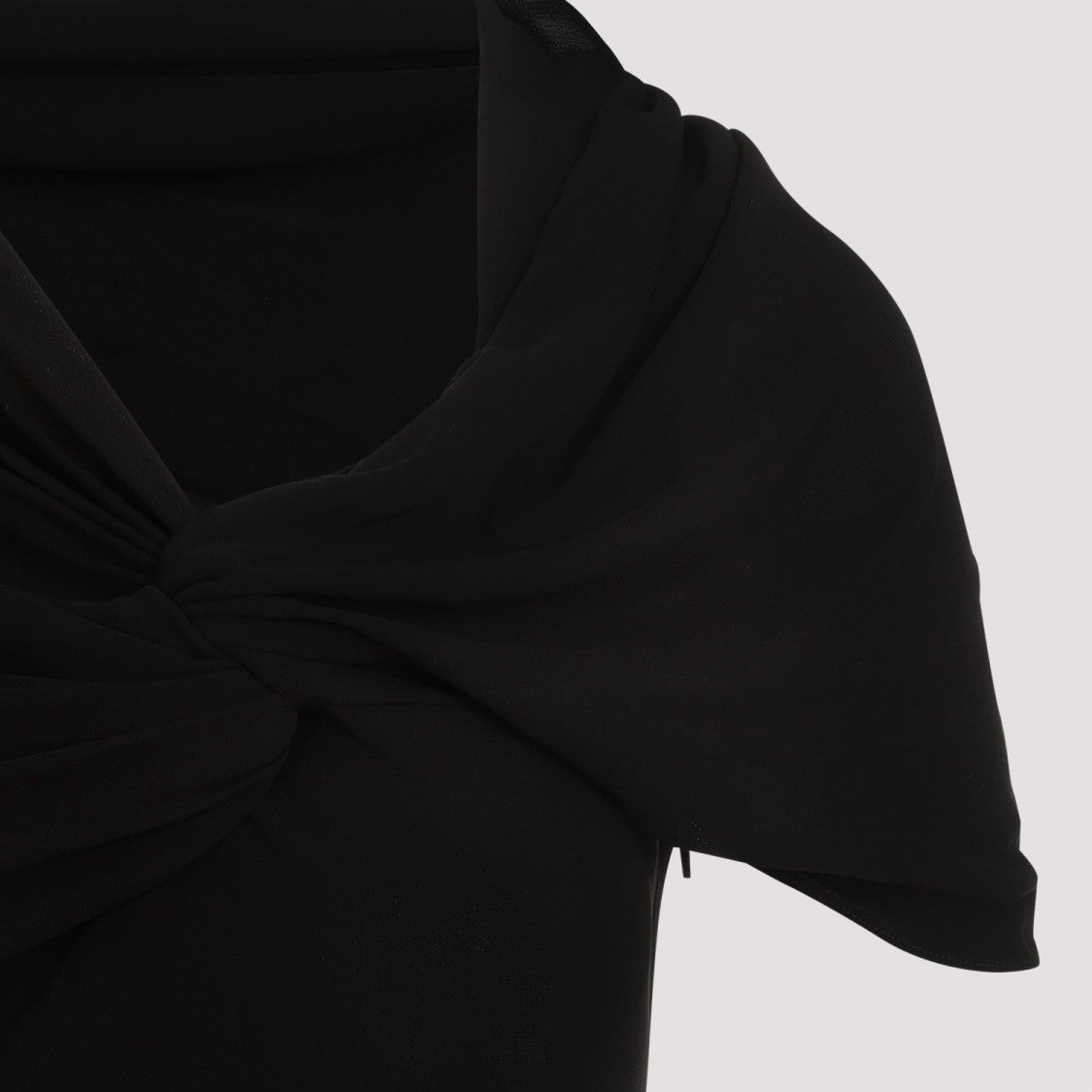 Saint Laurent Black Viscose Mini Dress