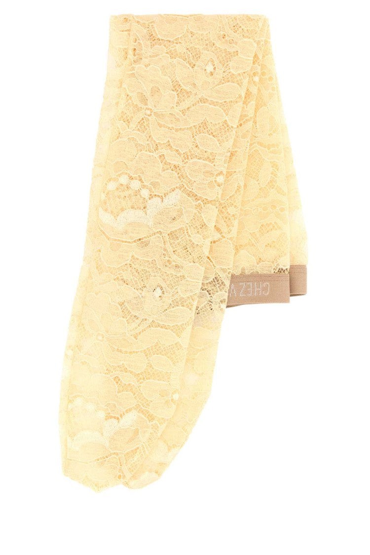 Valentino Garavani Cream Stretch Lace Socks