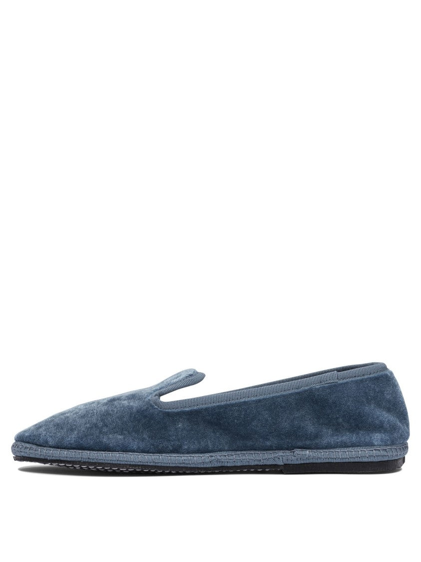 Sentier Di Segantin Roberta Light Blue Viscose Blend Loafers With Rubber Sole