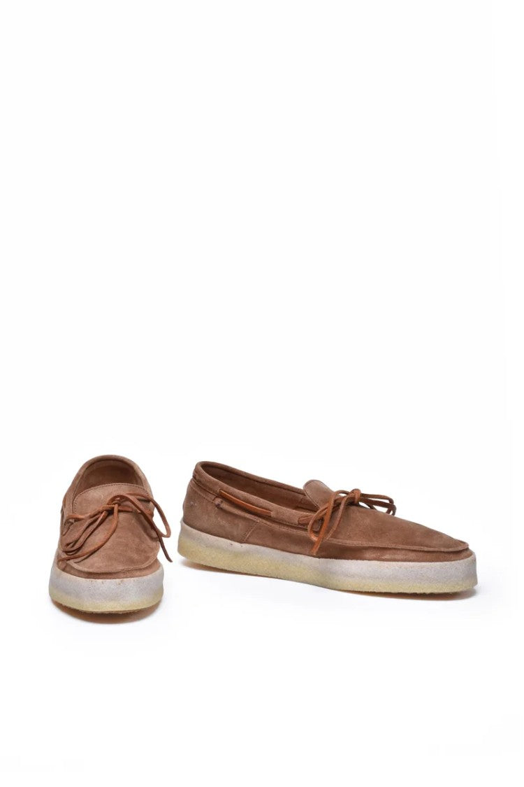 Astorflex Suede Moccasin Rubber Sole - Brown
