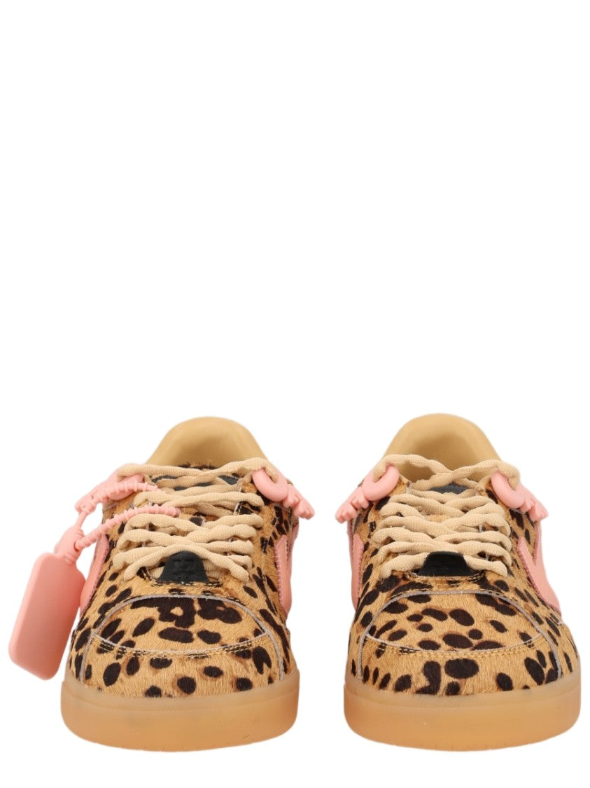 Off-White Pony Hair Leather Animal Print Low-Top Sneakers