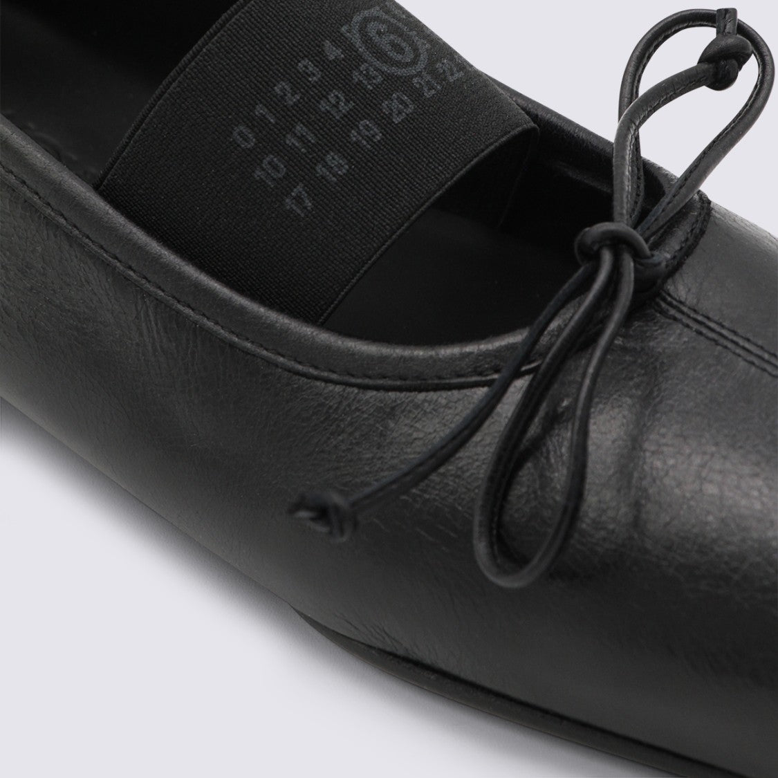 Mm6 By Maison Margiela Black Leather Flats