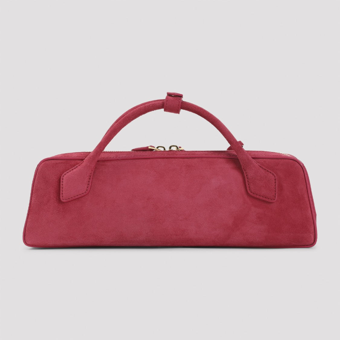 Alaïa Framboise Goat Leather Teckel Suede Clutch Shoulder Bag
