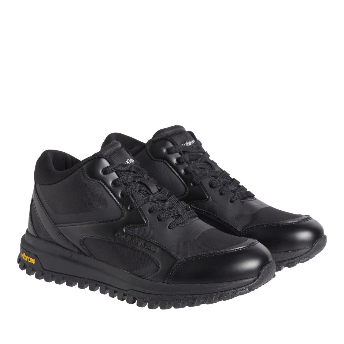 Calvin Klein Jeans Black Padded Collar Rugged Sole Sneakers