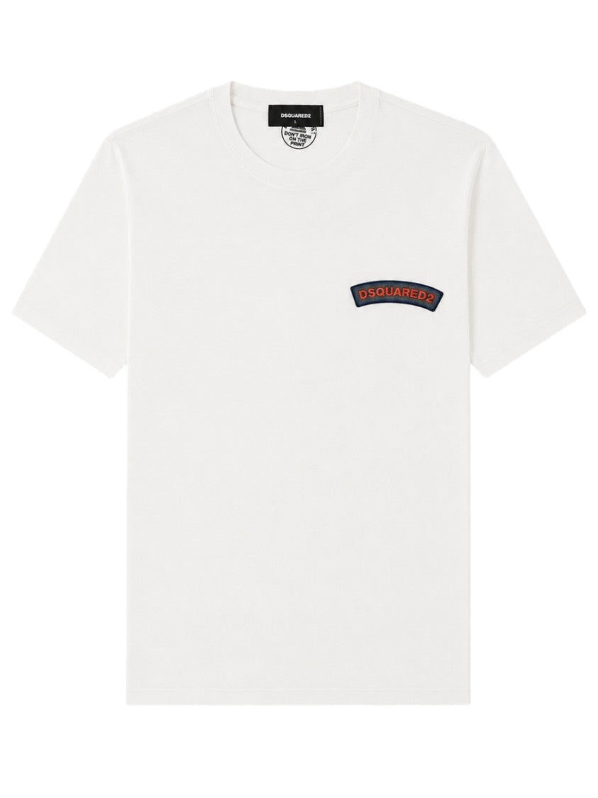 Dsquared2 Curved Logo Patch Cotton T-Shirt