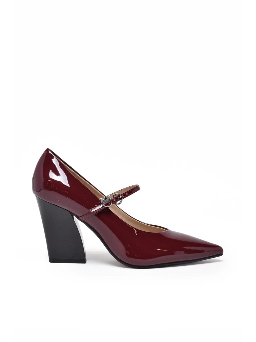 Pinko Red Rubber Patent Pumps