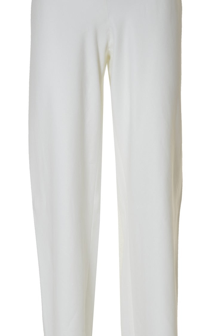 Alberta Ferretti High-Waisted Wide-Leg Trousers With Flared Hem