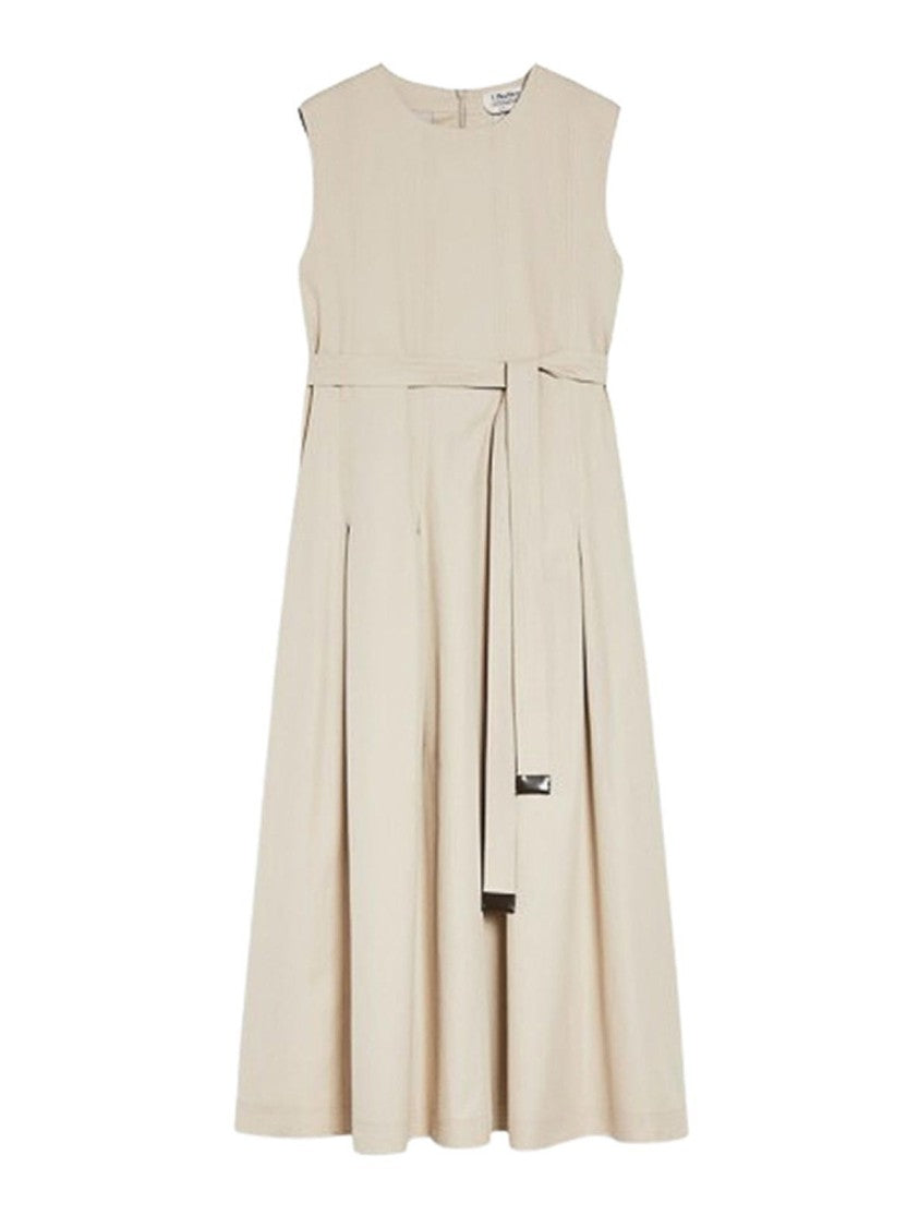 Max Mara Sleeveless Midi Dress With Fitted Waist