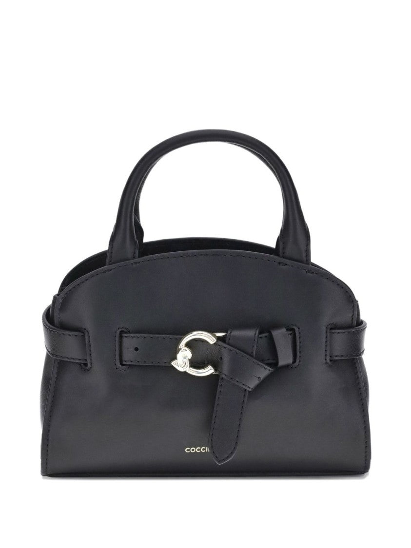 Coccinelle Curved Top Line Shoulder Bag With Buckle Fastening