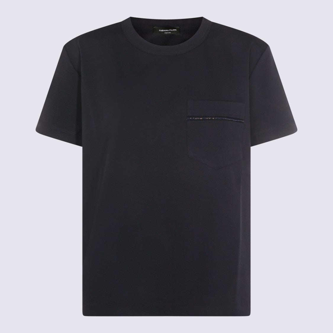 Fabiana Filippi Navy Viscose T-Shirt