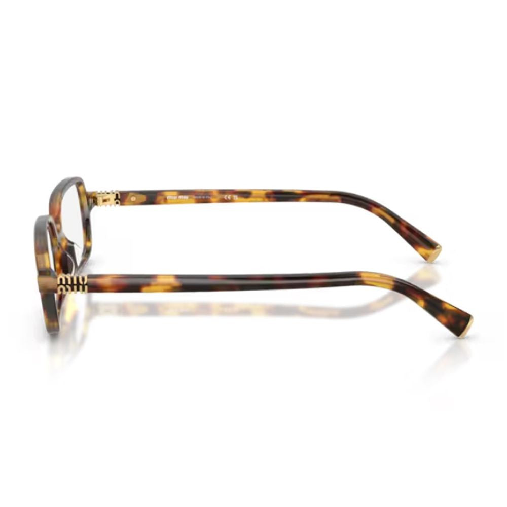 Miu Miu 0Mu 01Yv Miu Regard Honey-Havana Acetate Rectangular Sunglasses