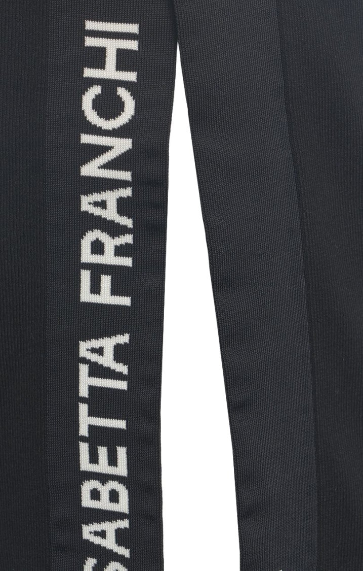 Elisabetta Franchi Midi Dress With High Collar