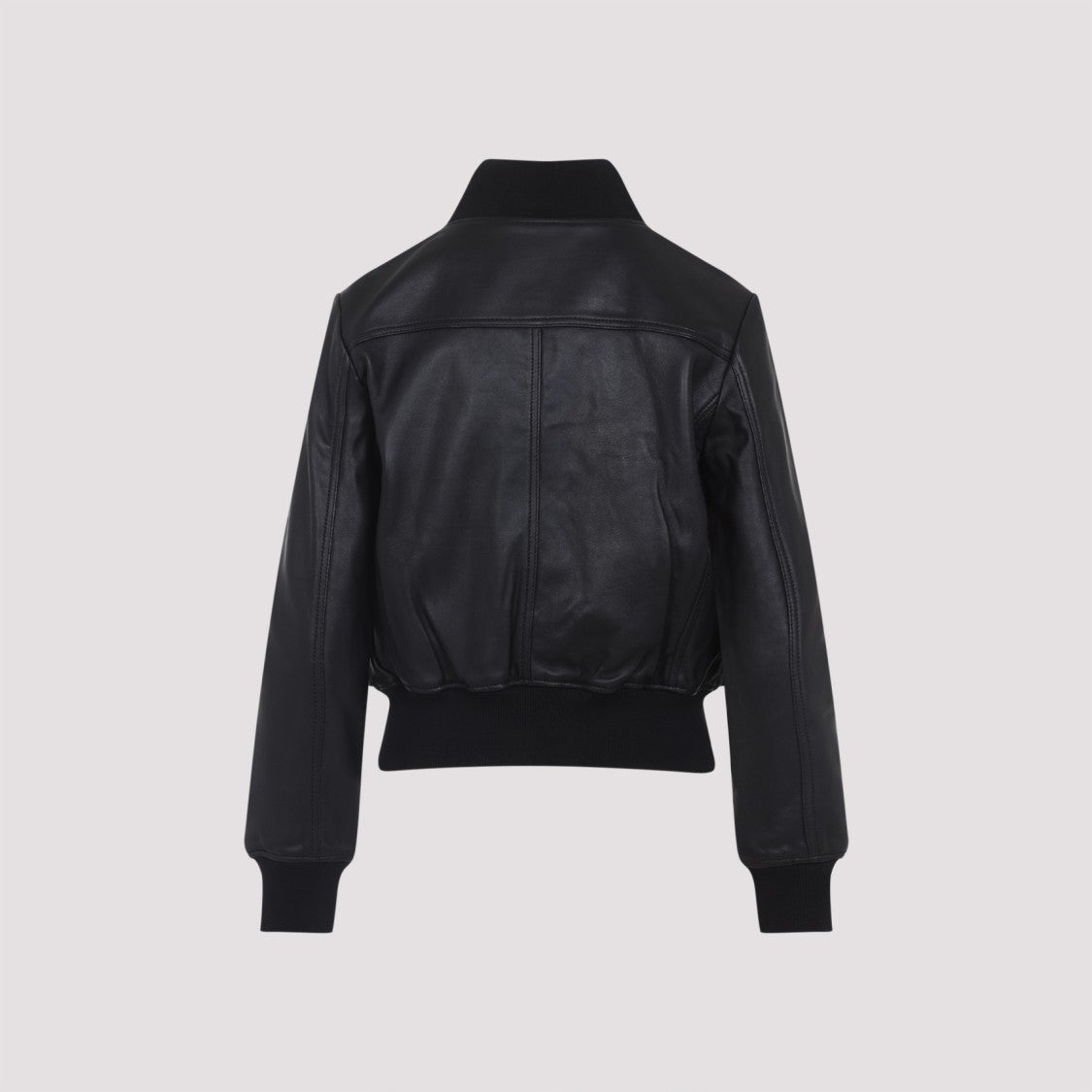 The Frankie Shop Luxe Black Leather Jacket