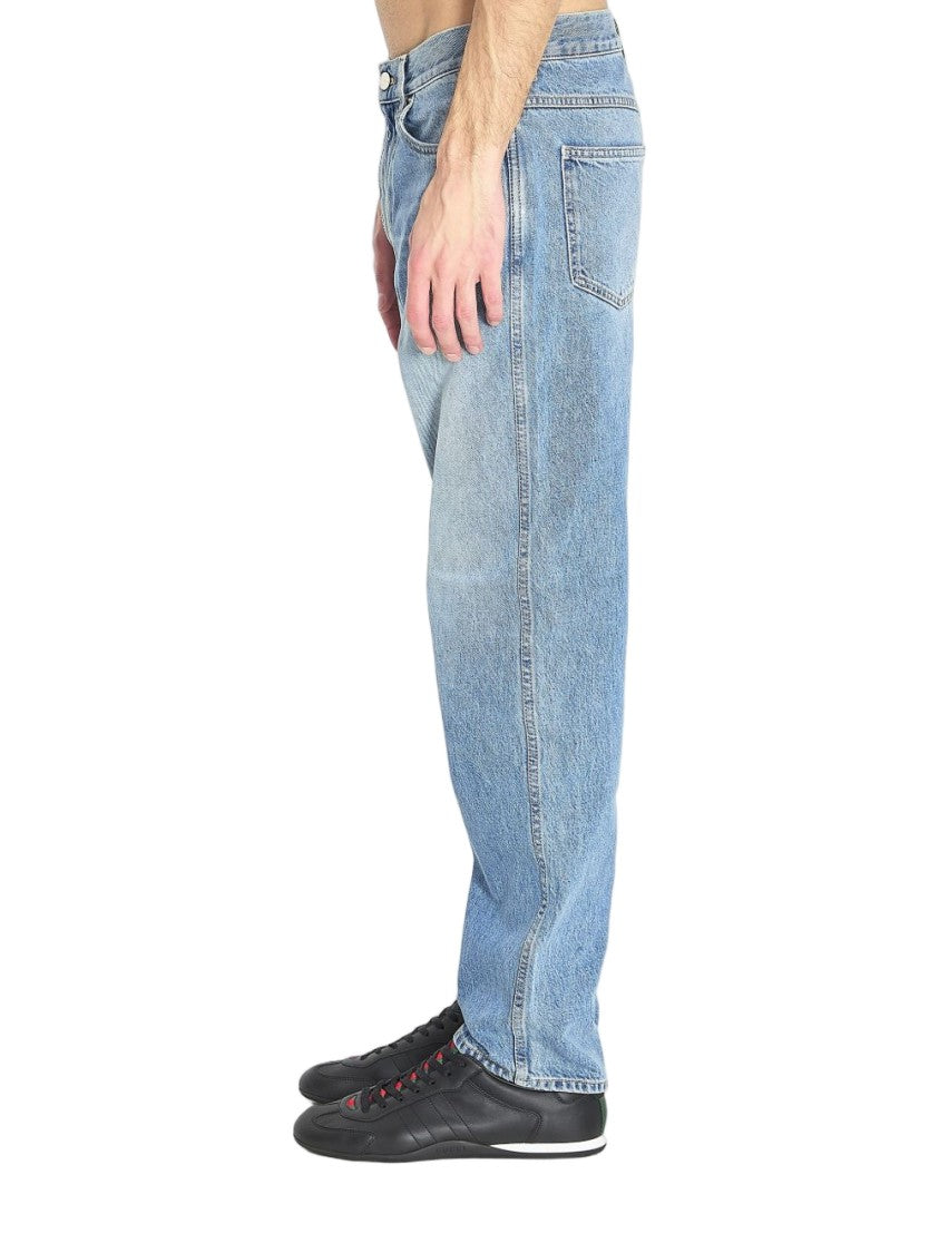 Gucci Relaxed Fit Light Blue Denim Trousers